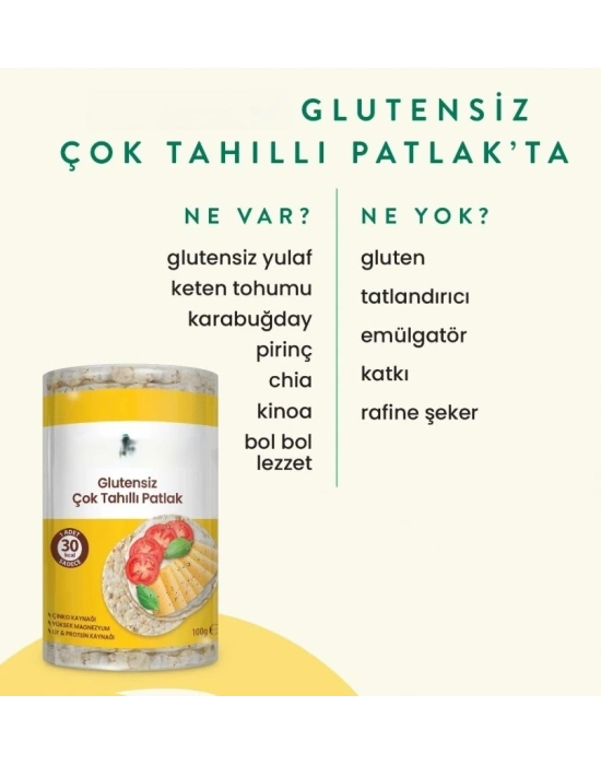 Çok Tahıllı Pirinç Patlağı 100 Gr