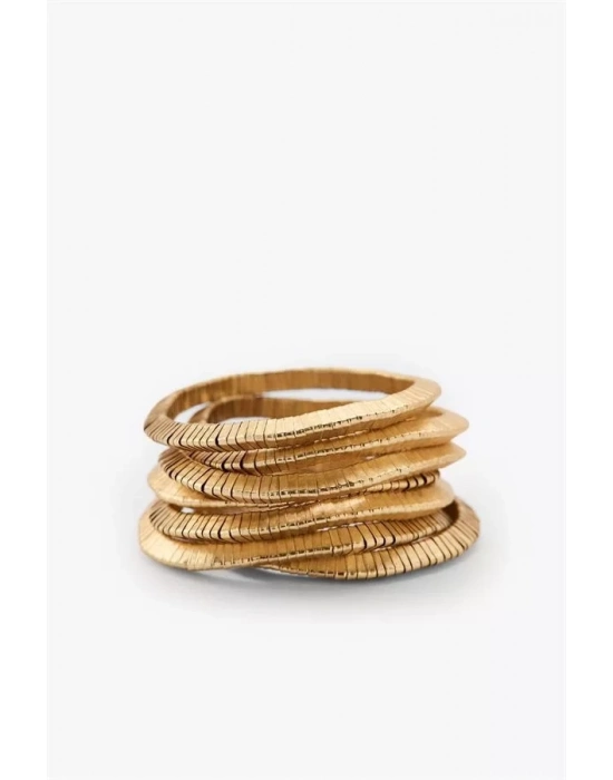 Çoklu Lastkli Bilezik - Altın