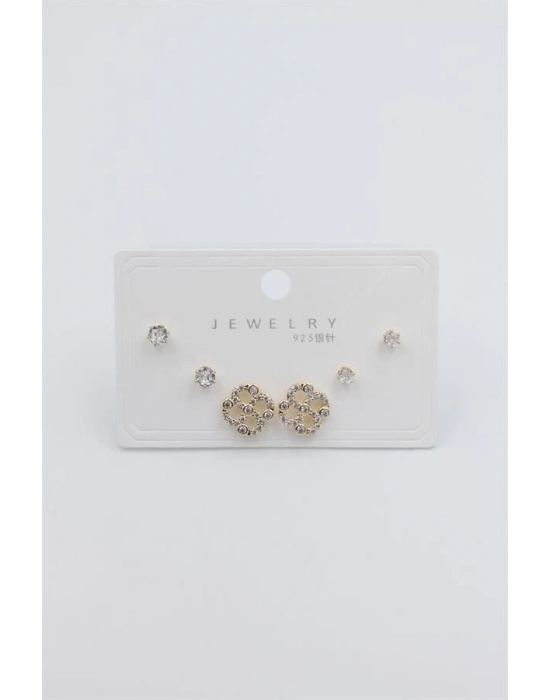 Çoklu Set Küpe - Altın