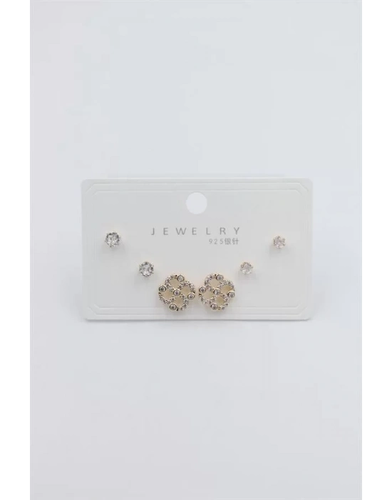 Çoklu Set Küpe - Altın