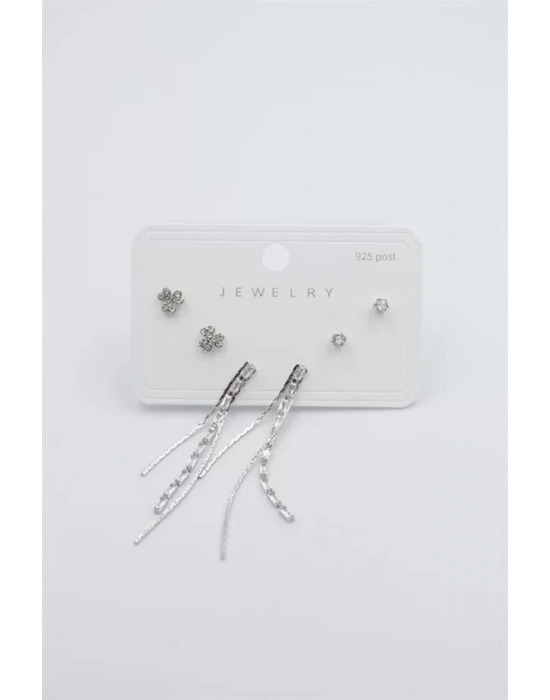 Çoklu Set Küpe - Gümüş