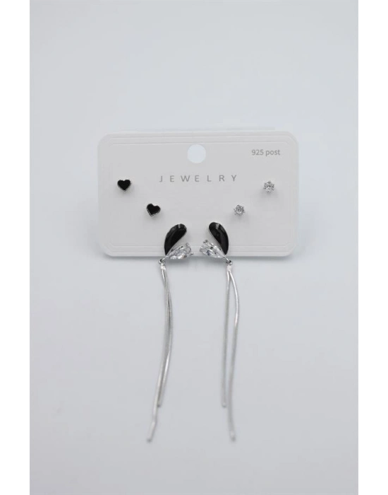 Çoklu Set Küpe - Gümüş