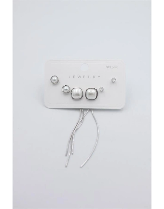 Çoklu Set Küpe - Gümüş