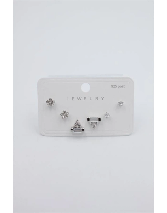 Çoklu Set Küpe - Gümüş