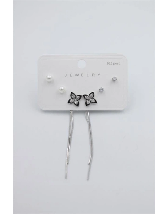 Çoklu Set Küpe - Gümüş