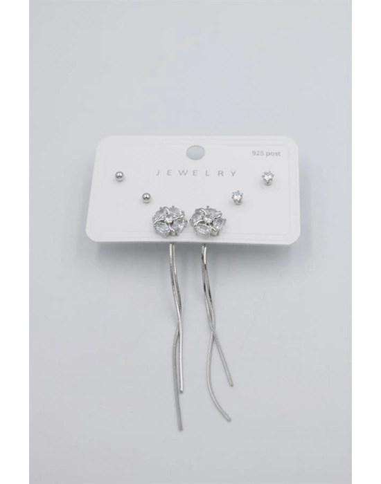 Çoklu Set Küpe - Gümüş