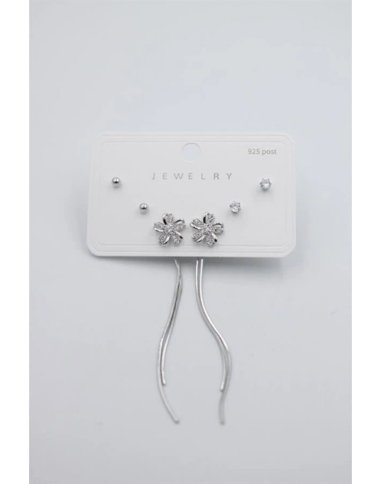 Çoklu Set Küpe - Gümüş