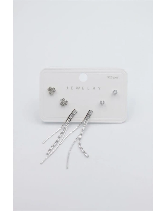 Çoklu Set Küpe - Gümüş