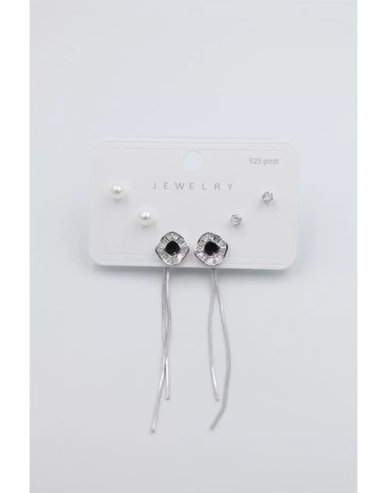 Çoklu Set Küpe - Gümüş