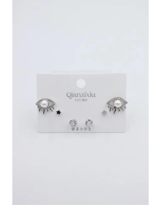 Çoklu Set Küpe - Gümüş