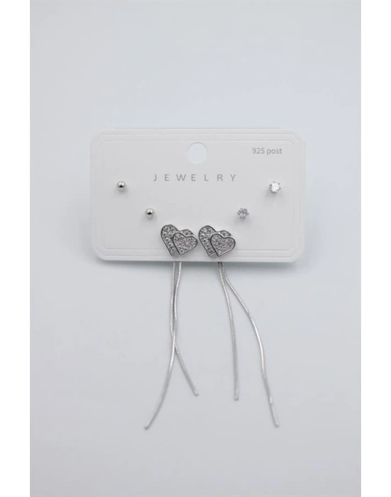 Çoklu Set Küpe - Gümüş