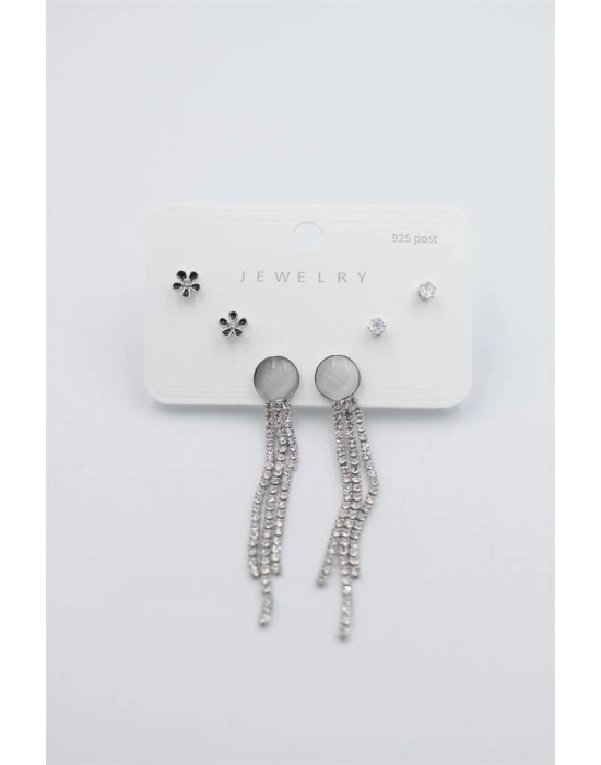 Çoklu Set Küpe - Gümüş