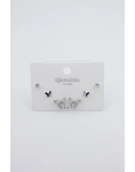 Çoklu Set Küpe - Gümüş