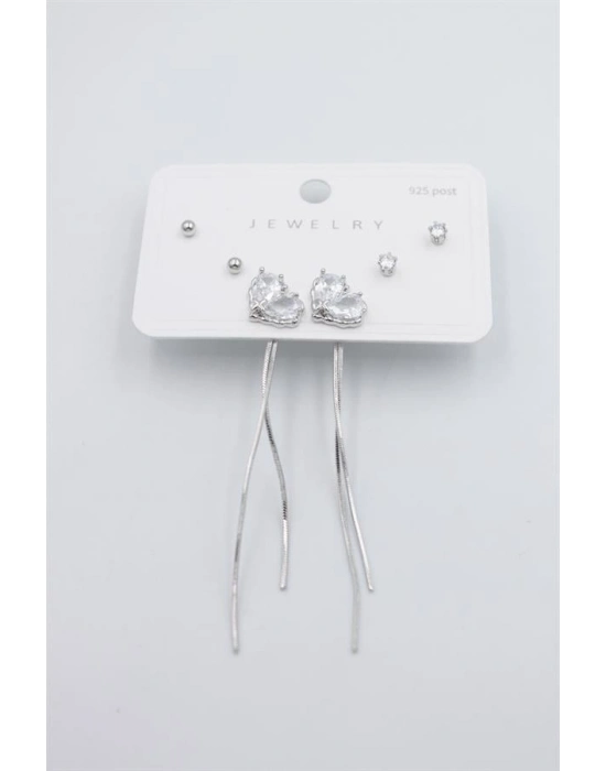 Çoklu Set Küpe - Gümüş