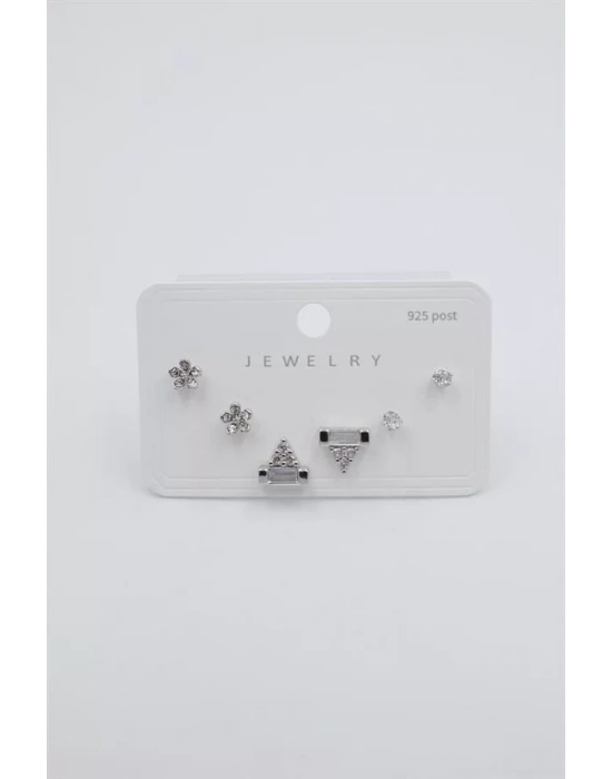 Çoklu Set Küpe - Gümüş