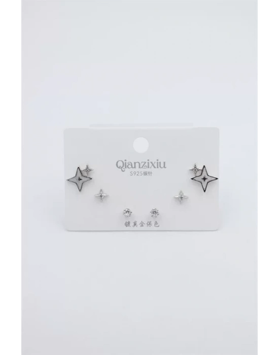 Çoklu Set Küpe - Gümüş