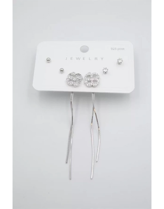 Çoklu Set Küpe - Gümüş