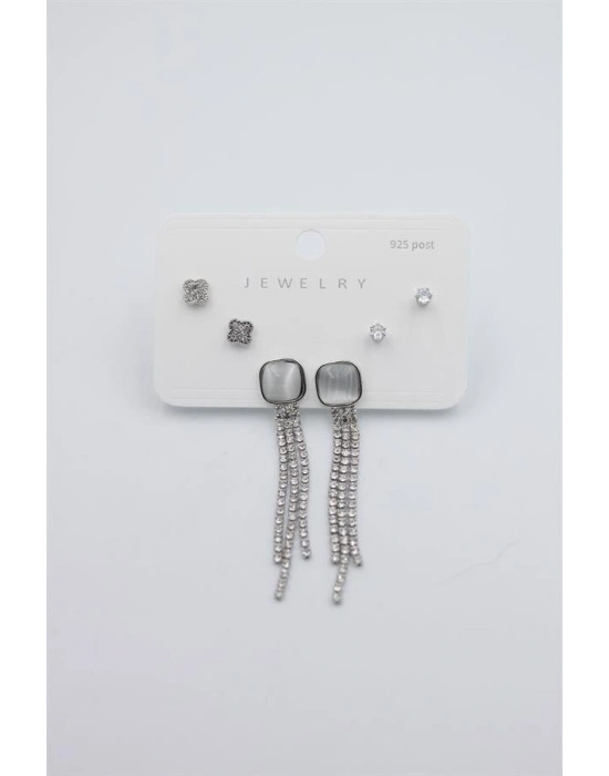 Çoklu Set Küpe - Gümüş