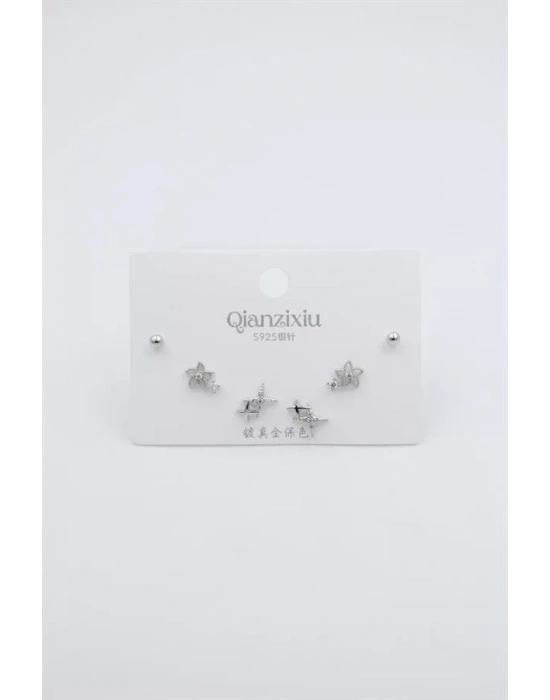 Çoklu Set Küpe - Gümüş