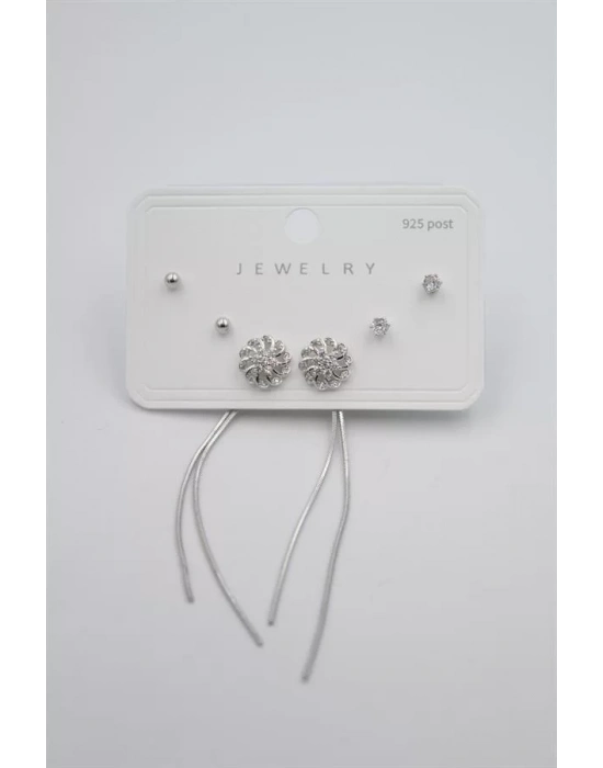 Çoklu Set Küpe - Gümüş