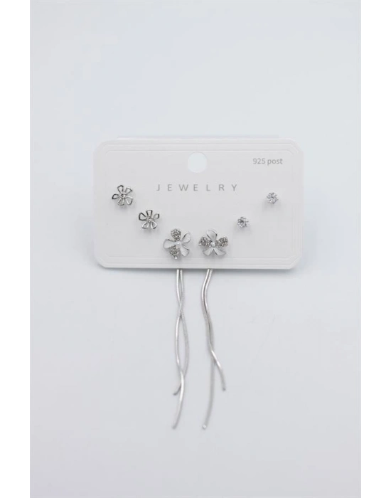 Çoklu Set Küpe - Gümüş