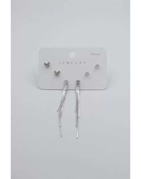 Çoklu Set Küpe - Gümüş