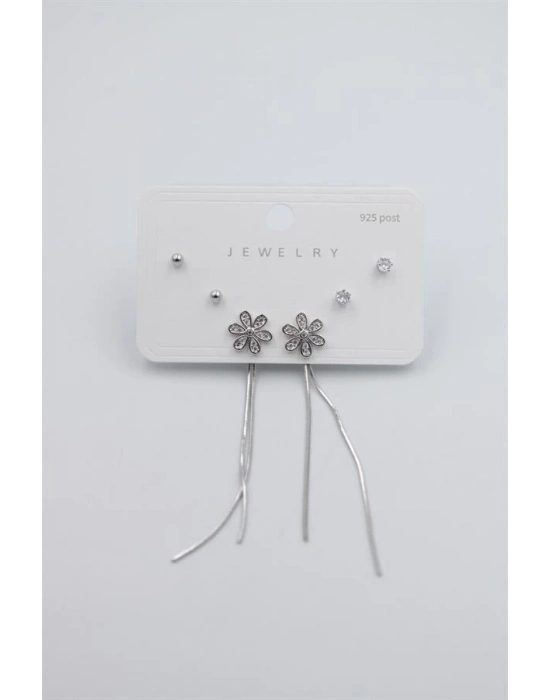 Çoklu Set Küpe - Gümüş