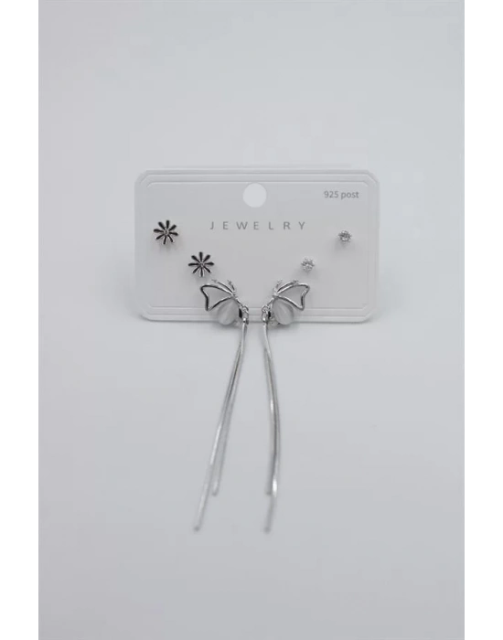 Çoklu Set Küpe - Gümüş