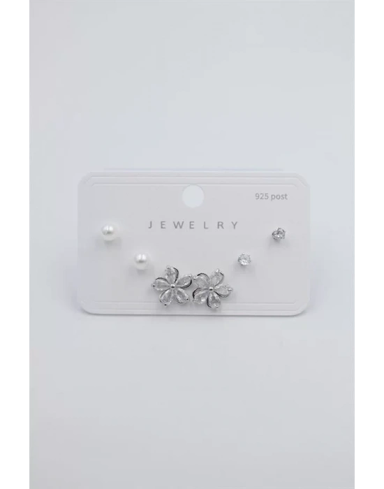 Çoklu Set Küpe - Gümüş