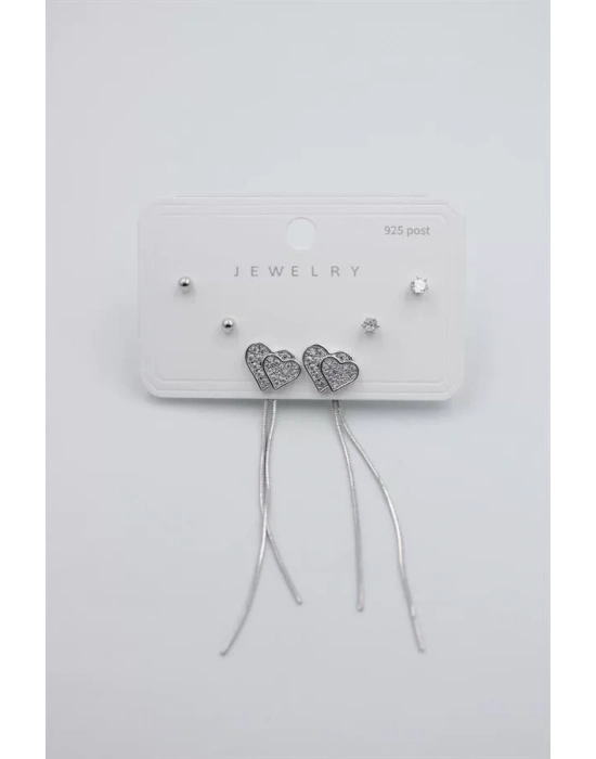 Çoklu Set Küpe - Gümüş