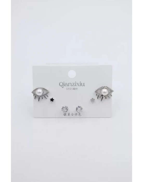 Çoklu Set Küpe - Gümüş