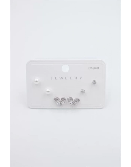 Çoklu Set Küpe - Gümüş