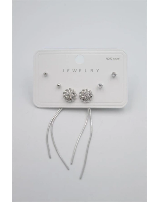 Çoklu Set Küpe - Gümüş