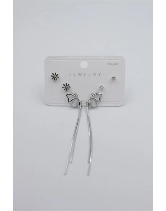 Çoklu Set Küpe - Gümüş