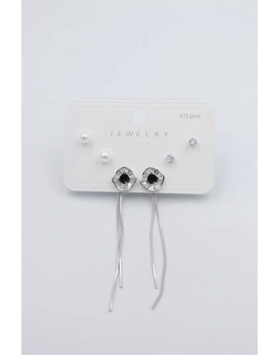 Çoklu Set Küpe - Gümüş