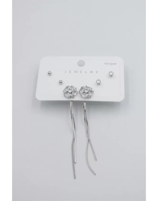 Çoklu Set Küpe - Gümüş