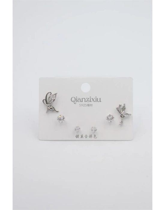 Çoklu Set Küpe - Gümüş