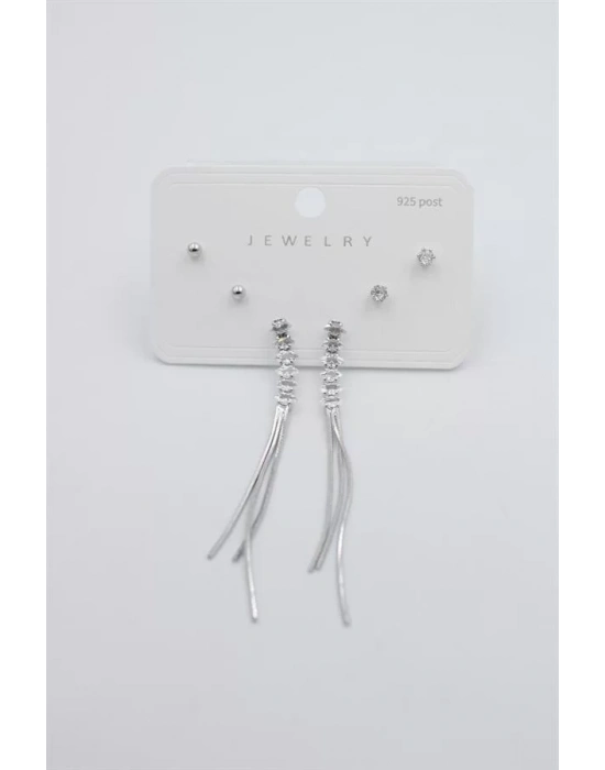 Çoklu Set Küpe - Gümüş