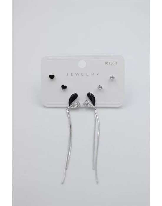 Çoklu Set Küpe - Gümüş