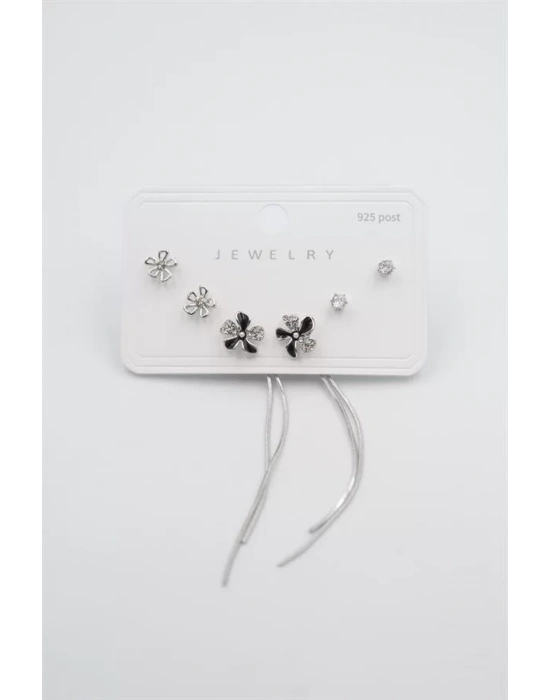 Çoklu Set Küpe - Gümüş