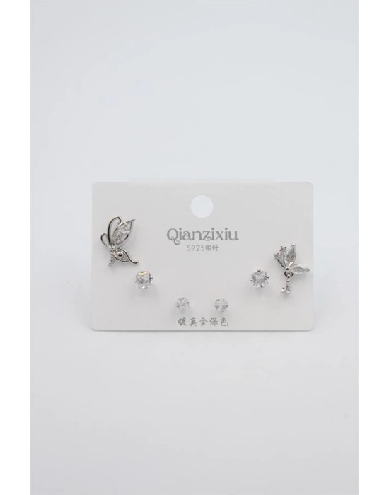 Çoklu Set Küpe - Gümüş