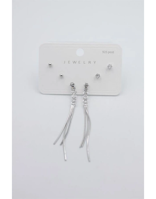 Çoklu Set Küpe - Gümüş