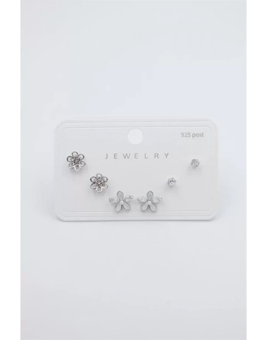 Çoklu Set Küpe - Gümüş