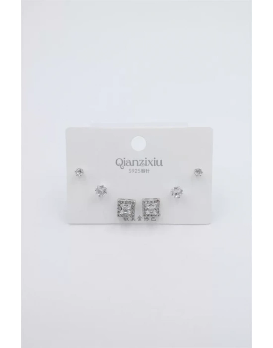 Çoklu Set Küpe - Gümüş