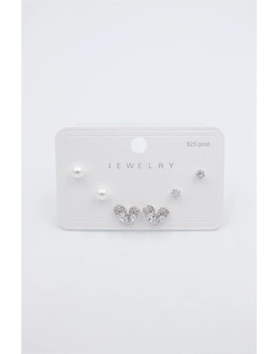 Çoklu Set Küpe - Gümüş