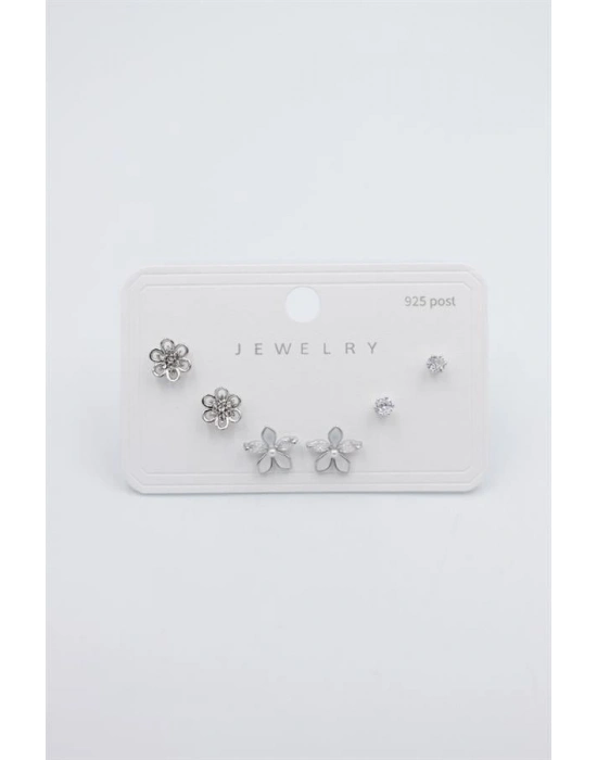 Çoklu Set Küpe - Gümüş