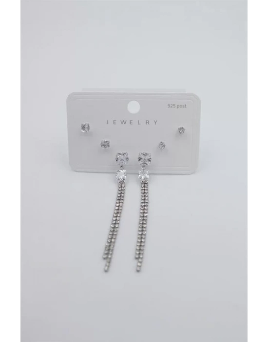 Çoklu Set Küpe - Gümüş