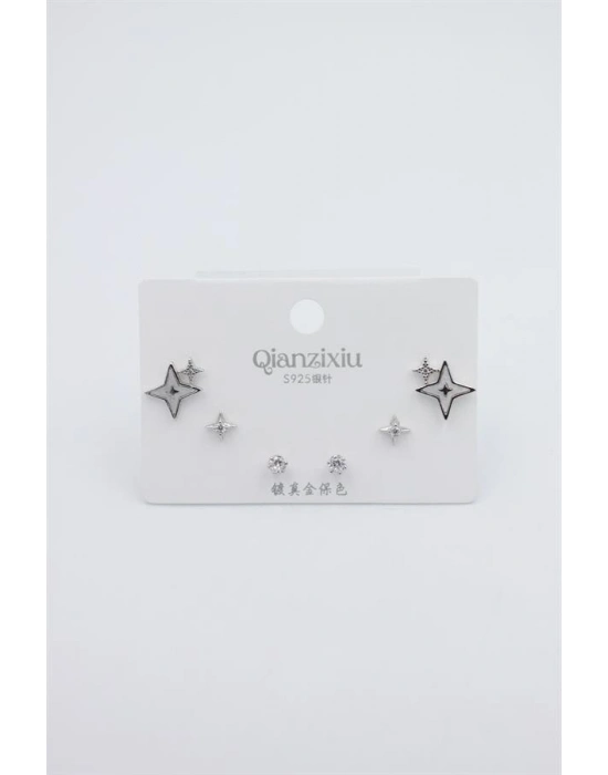 Çoklu Set Küpe - Gümüş