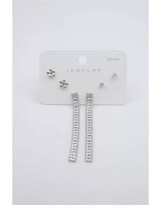 Çoklu Set Küpe - Gümüş