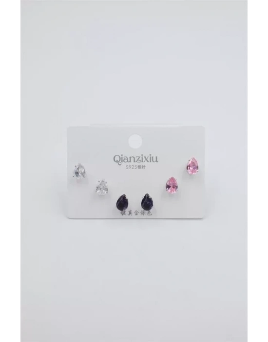 Çoklu Set Küpe - Gümüş